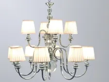 NEWPORT 3100 3112/C без абажуров , Люстра, Nickel Clear glass D93*Н76,5/150 cm Е14 12*40W