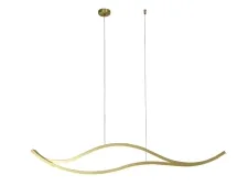 NEWPORT 15000 15205N/S mat.gold , Люстра, Matte gold L100*4,6*H16/200 cm LED 24W 3000Lm 3100-4000К