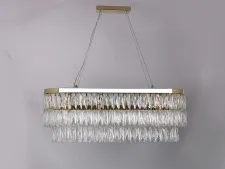 NEWPORT 10120 10128+6/S gold , Люстра, Polished champagne gold Clear crystal L90*28*H34/134 cm G9 14*40W