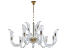 NEWPORT 3650 3653+9/C gold , Люстра, Gold Clear glass D75*H38/150 cm G9 12*40W