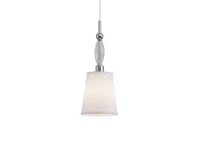 NEWPORT 4370 4371/S chrome , Подвесной светильник, Chrome Clear glass Shade white D14*H38/250 cm E14 1*40W