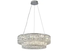 NEWPORT 8450 8450+18/S chrome , Люстра, Chrome Clear crystal D60*H20/250 cm G9 18*40W