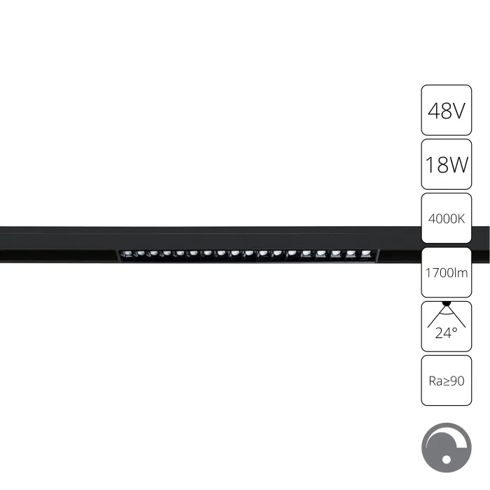 Магнитный трековый светильник Arte Lamp LINEA 0.1-10V A4685PL-1BK | Дом Декора