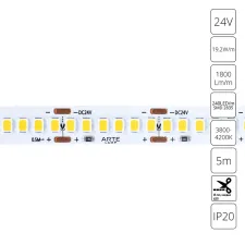 Светодиодная лента 24V 19,2W/m 4000К 5м Arte Lamp TAPE A2424010-02-4K
